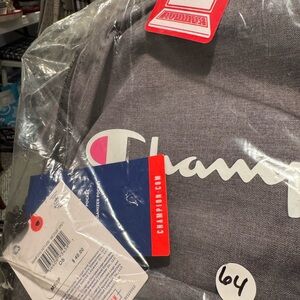 Champion Gray back pack  with White and Pink Logo